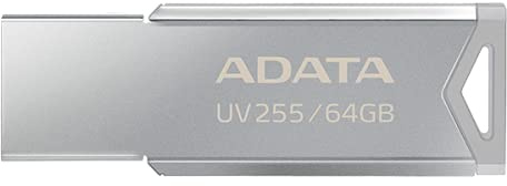 ADATA USB-Flash-Laufwerk UV255, 64 GB, USB2.0, Flash-Laufwerk, Business Fashion mit elegantem Design, kompatibel mit 4K Video und High Solution Photo