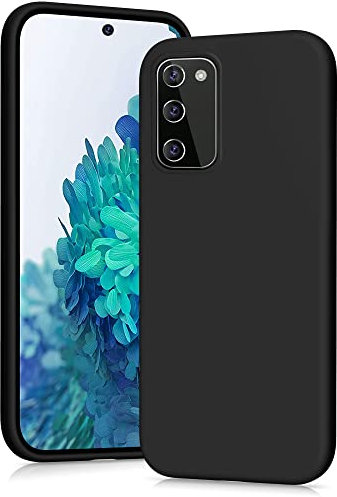 YATWIN für Samsung Galaxy S20 FE Hülle, Premium Silikon Handyhülle mit Kameraschutz, Seidig-Weicher Berühren Ultra Dünne Stoßfeste Kratzfeste Schutzhülle, Schwarz