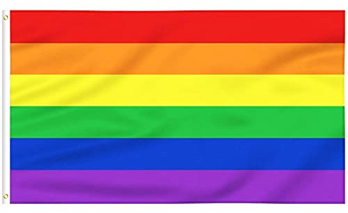 VOCIBO® Pride Flag, 150*90cm Pride Flagge, LGBT Gay Flaggen, UV-beständige Gay Regenbogen flagge mit Messingösen, Pride Regenbogen flagge geeignet für Indoor und Outdoor LGBT Aktivitäten und Paraden