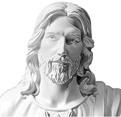 GeekPromise 32,3 cm religiöse Statue Reflexion Gebet Meditation Ostern Advent Skulptur