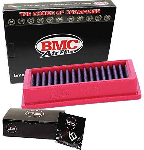 B&S Kit Filtro Aria Sportivo Aspirazione Rigenerabile Lavabile FB453/01 con Profumatore Interni