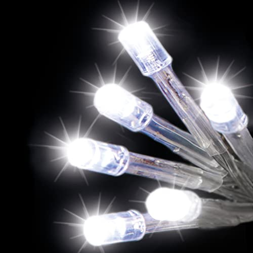 GSD 50/100/200 LEDs Battery Operated Fairy Lights Waterproof Indoor/Outdoor 8 Changing Modes Timer Christmas Wedding Party Birthday Decorations (20 STATIC - INDOOR USE ONLY, Cool / Ice White)