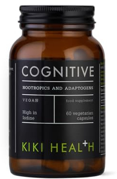KIKI Health - Cognitive, Blend of Nootropics and Adaptogens - for Memory, Focus, and Stress Management - Supports Brain and Mental Function - High in Iodine - 60 Vegicaps