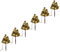 vidaXL 6X Wegbeleuchtung Weihnachtsbaum Gartenbeleuchtung Christbaum Tannenbaum Dekobaum Weihnachtsdeko Gartenleuchte Warmweiß LEDs 45cm PVC