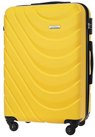 BARRENS Hartschalen-Koffer Rollkoffer Reisekoffer, Mittelgroßer Trolley mit 360° Rollen, Koffer mit Zahlenschloss Teleskopgriff, 63L Reisekoffer für Geschäft, 66x46x26 cm