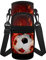 chaqlin 3D Fire Football Print Water Bottle Sleeve Carrier Bag Bottle Holder Pouch Cover Holder Boys Girls School Bottle Bags Crossbody Purse,Water Bottle Accessories for Adults Kids