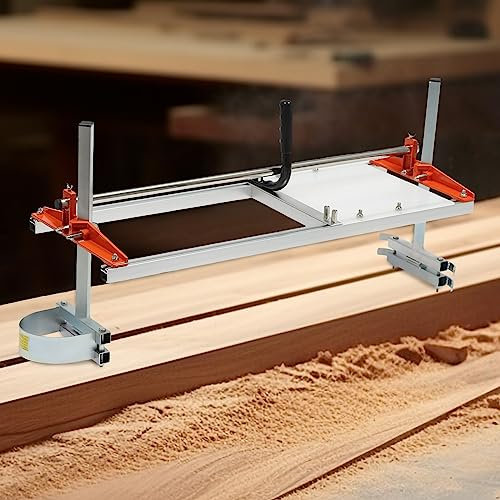 Chainsaw Saw Mill Kit Portable Board Sawmill Machine Chainsaw Mill Tool Wood Milling Cutting Guide Attachment for Cutting Log Chain Saw Frame Stand Cutting Tool Mill Guide Bar 16-36inch