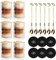 CPROSP 6 * 350ml Tasse à Café Double Paroi, Verre à Double Paroi pour Café Latte avec 6 Cuillère + 6 Sous-Verre, Tasses à Café en Cristal Résistantes à la Chaleur