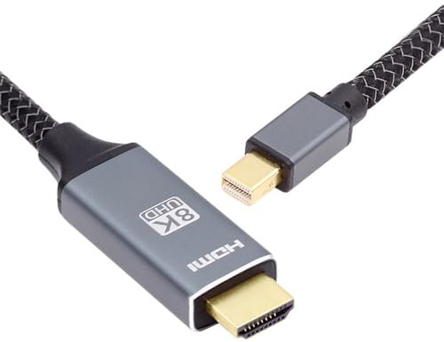 NFHK Mini DisplayPort 1.4 Fuente a HDMI 2.0 Display 8K 60Hz UHD 4K Mini-DP a HDMI macho Cable de monitor