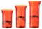 J-Line Set 3 Photophore Bord Verre/Metal Rouge