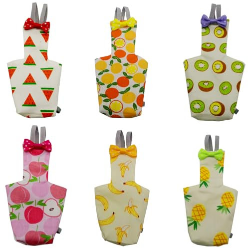 Vogelwindel 6pcs waschbarer Papagei Windel wiederverwendbares Vogelkleidung Weiche Papagei Windel niedlich