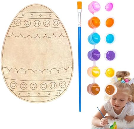 TROONZ Personalisiertes Ostereier-Malset, Bastelarbeiten aus für Kinder, Osterdekoration mit Gekritzel für -Design, Korbfüller zum Dekorieren von Ostereiern