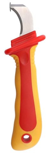 Coltello per Smantellamento Isolato Coltello per Spelare la Guaina del Cavo da 1000 V Antimagnetico con Comoda Impugnatura per Elettricista