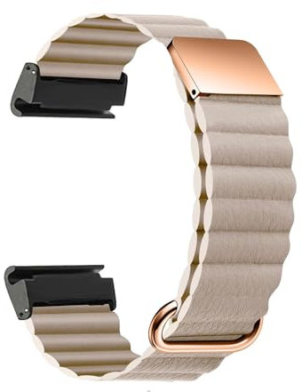 KUWAI Bracelet de rechange pour Garmin Fenix 7S Solar en cuir, silicone, magnétique, pour homme et femme, avec Garmin Fenix 7S Solar (B)