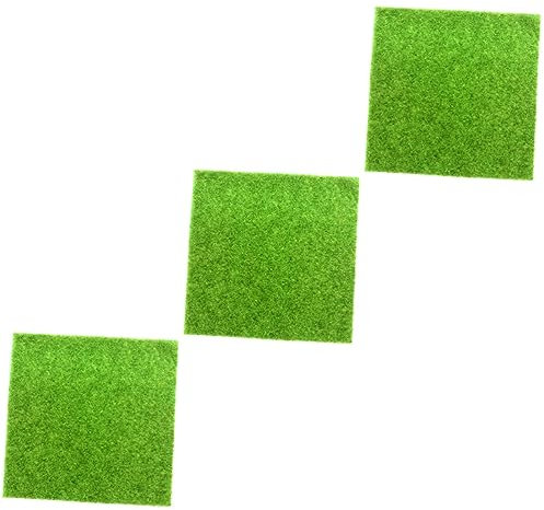 Sosoport 3 STK Landschaftsbau-Wanddekoration künstliches moos Brilliance glossing Garten Gras künstlicher Teppich Moosteppich Teppiche Gartendekoration künstlicher Rasen Eco-Flasche Suite