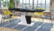 Grand Noir Couchtisch ausziehbar höhenverstellbar 120/180cm in Schwarz Hochglanz / Weiß matt modern vielseitig Wohnzimmertisch Esstisch Beistelltisch Sofatisch platzsparend hochwertig Wohnzimmer