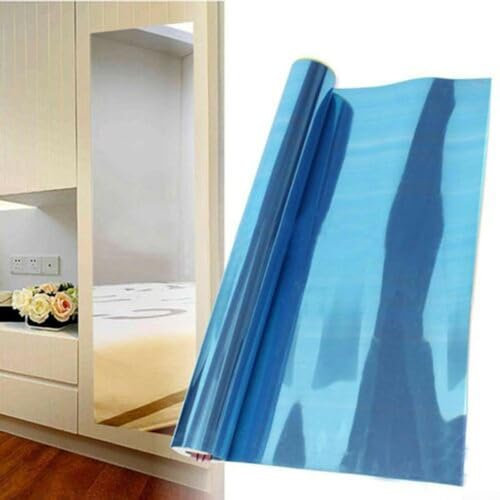 Piastrelle specchiate autoadesive da 0,2 mm, 40 x 100 cm/40 x 200 cm, fai da te, a specchio, adesivo da parete per soggiorno, camera da letto (40 x 100 cm)
