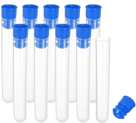 PATIKIL Estuche de Almacenamiento de Agujas de Plástico de 3 Longitud 10 Piezas Tubos Portátiles Mate para Agujas de Bordado Palillos y Almacenamiento de Agujas de Tejer Azul