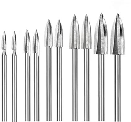 10 brocas para tallar madera, taladro, grabado, pulido, herramientas giratorias