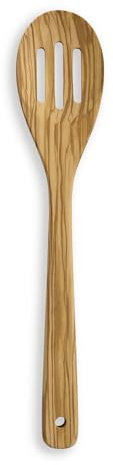 Fantes Italian Olivewood Slotted Cooking Spoon, Crafted from Italian Olivewood, 12-Inch, The Italian Market Original since 1906