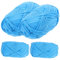 PHENOFICE 4 Rollen Wollknäuel bastelkasten Knitting Wool Crochet Set Knit Set strickset Faden Häkelgarn Wolldecken Kreuzhandwerk für Kinder Weben von Polyestergarn bequemes Dickes Garn Blue