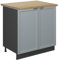 Vicco Sink base cabinet Fame-Line, Light blue-grey, 80 cm, WT Oak