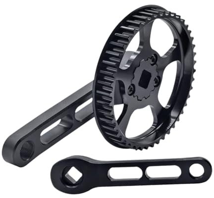 Baoblaze Kurbelgarnitur für Kinderfahrräder, Vierkantloch-Kurbelarm-Set, 46 Zähne, 120 mm, Reparatur-Kurbelgarnitur aus Aluminiumlegierung für Sport im Freien