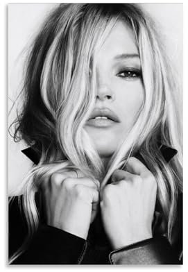 Kate Moss Poster, Vintage, klassisch, schwarz-weißes Cover, Musikposter für Zimmer, ästhetische Leinwand, Wandkunst, Schlafzimmerdekoration, 30 x 45 cm