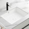 Lavabo da Bagno Rettangolare sottopiano in Ceramica di Porcellana, lavabo da Bagno, lavabo da Vaso Lavabo da Bagno Rettangolare sottopiano con troppopieno e Rubinetto,34.5 * 28cm