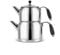 Karaca Stella Set de Théière Turque en Acier Inoxydable, Bouilloire 2L, Théière 1L, Poignées Résistantes à la Chaleur, Finition Poli, Compatible Induction Turkish Teapot & Caydanlik