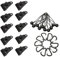 Aymzbd 10 Teiliges Planen Clip Set Und 10 Karabiner Clips für Banner, Bootsabdeckungen, Markisen