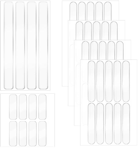 YBEATY 52 Pcs Clear Door Bumpers Silicone Cabinet Stoppers Protector Strips Silencing Pad Self-Adhesive Sound Dampening Furniture Pads Desk Protective Soft Quiet Cushioning for Furniture Kitchen