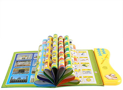 Naroote Livre d'apprentissage électronique Intelligent pour Enfants Arabes, Jouet Cognitif Interactif pour Enfants, Livre de Lecture avec Stylo pour de 3 Ans et Plus