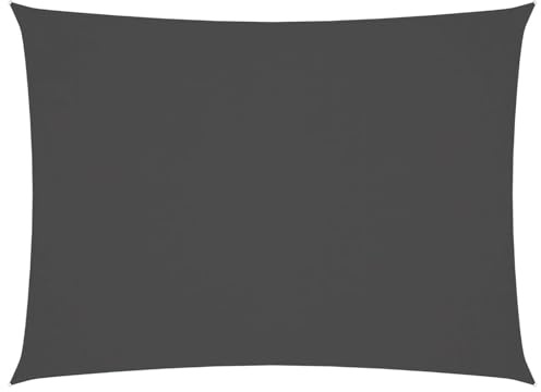 Fecpoo Sonnensegel rechteckig 2 x 3,5 m Anthrazit aus PU-beschichtetem Oxford-Gewebe mit UV-Schutz und Wasserfestigkeit für Garten, Terrasse, Balkon