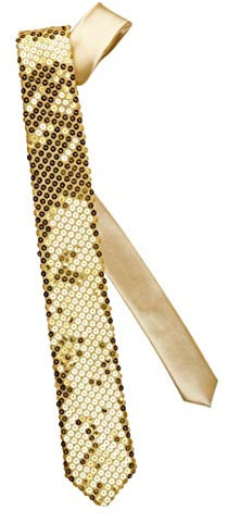 Pailetten Krawatte Gold - Krawattenschleife