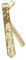 Pailetten Krawatte Gold - Krawattenschleife