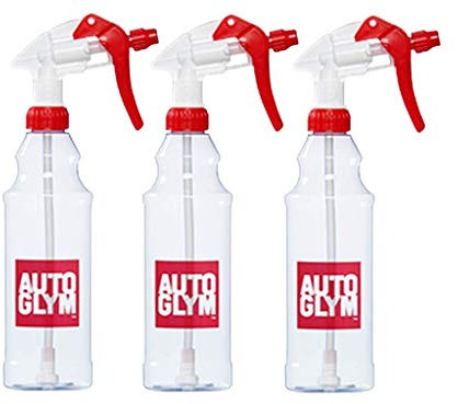 Autoglym Pump Spray Bottle with 4 Finger Trigger for Car Detergent and Cleaning Fluids in Pack of 3