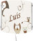 CreaDesign WA-1007-08, Eule beige, Kinderzimmer Wandlampe personalisiert mit Namen, Nachtlicht/Schlummerlicht für Steckdose, E14, 22 x 22,5 x 8,5 cm