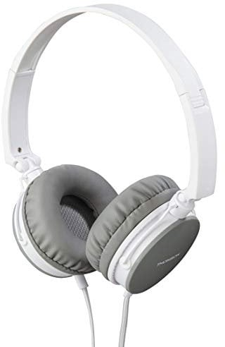 Thomson Casque HED2207WH/GR (supra-auriculaire, microphone, pliable, câble plat, câble de 1,2 m) Blanc/Gris