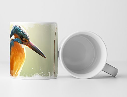 Eau Zone Fotokunst Tasse Geschenk Tierfotografie – Schöner Eisvogel auf AST