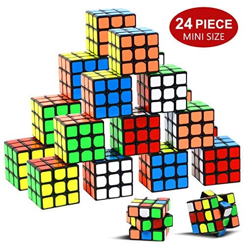 Party Puzzle Spielzeug, 24 Pack Mini Würfel Set Party Favors Cube Puzzle, 1.18 Inch Magic Cube umweltfreundliche Safe Material mit lebendigen Farben