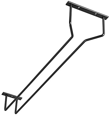 Gläserhalter für 1 Glasreihe 120 x 500 x 70 mm schwarz Halterung für Weingläser Sektgläser Biergläser Weinglasregal von SOTECH