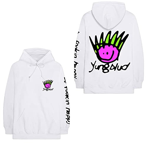 Rock Off officially licensed products Yungblud Kapuzenpullover Be Grunge Face Logo Nue offiziell Weiß Pullover Unisex