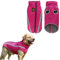Tineer Reflektierender verdickter Warmer Hundemantel für mittelgroße Hunde, wasserdichte Winddichte Haustierjacke Weste Outdoor-Outfit Weiches Fleece-Hundebekleidung für kaltes Wetter (6XL, Rosa)