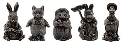 Beatrix Potter Set of 5 Cane or Stake Toppers Peter Rabbit, Tom Kitten, Mrs Tiggy Winkle, Hunca Munca, Jemima Puddle Duck