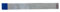 FFC-Kabel, 10P, gegenüberliegende Seite, 100 mm, weiß, FFC/FPC (Flat Flex) / Überbrückungskabel