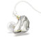 BASN MMCX Triple Driver in-Ear Monitors with Rich Bass, HiFi Stereo IEM Earphones with Upgraded Detachable Cables for Audiophiles Musicians(Porcelain White)