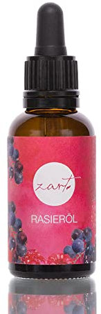 Zart Rasieröl für Frauen Himbeere & Johannisbeere ● Fruchtiger Duft ● Mit Jojobaöl & Arganöl ● Für eine sanfte Intimrasur ● Vegan ● Handarbeit aus Deutschland