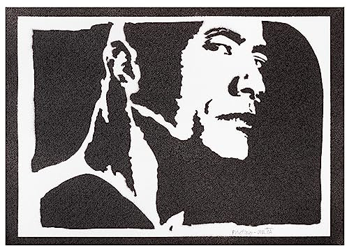 moreno-mata Echtes Handgemachtes Graffiti The Rock Filme Aesthetic Poster & Kunstdrucke Bilder Dwayne J... Plakat Handmade Deko Wandbilder Wohnzimmer Wanddeko Geschenke für Männer und Frauen