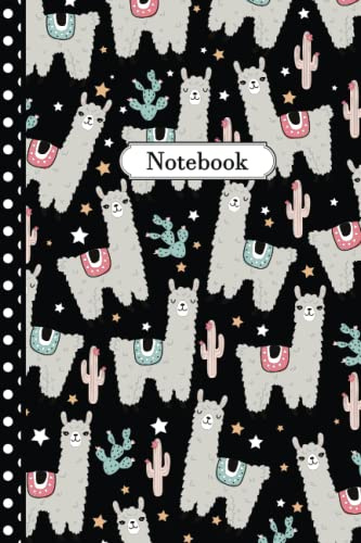 Llama Notebook: Pretty Llama Journal: 100 Pages (6x9) Llama Lined Notebook For Teens, Kids, Students, Girls, Adults, Teachers, School, Birthday Kids Writing Notes